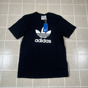 NWT Adidas Originals Adicolor Classics Trefoil Logo Tshirt Black White Sz Small
